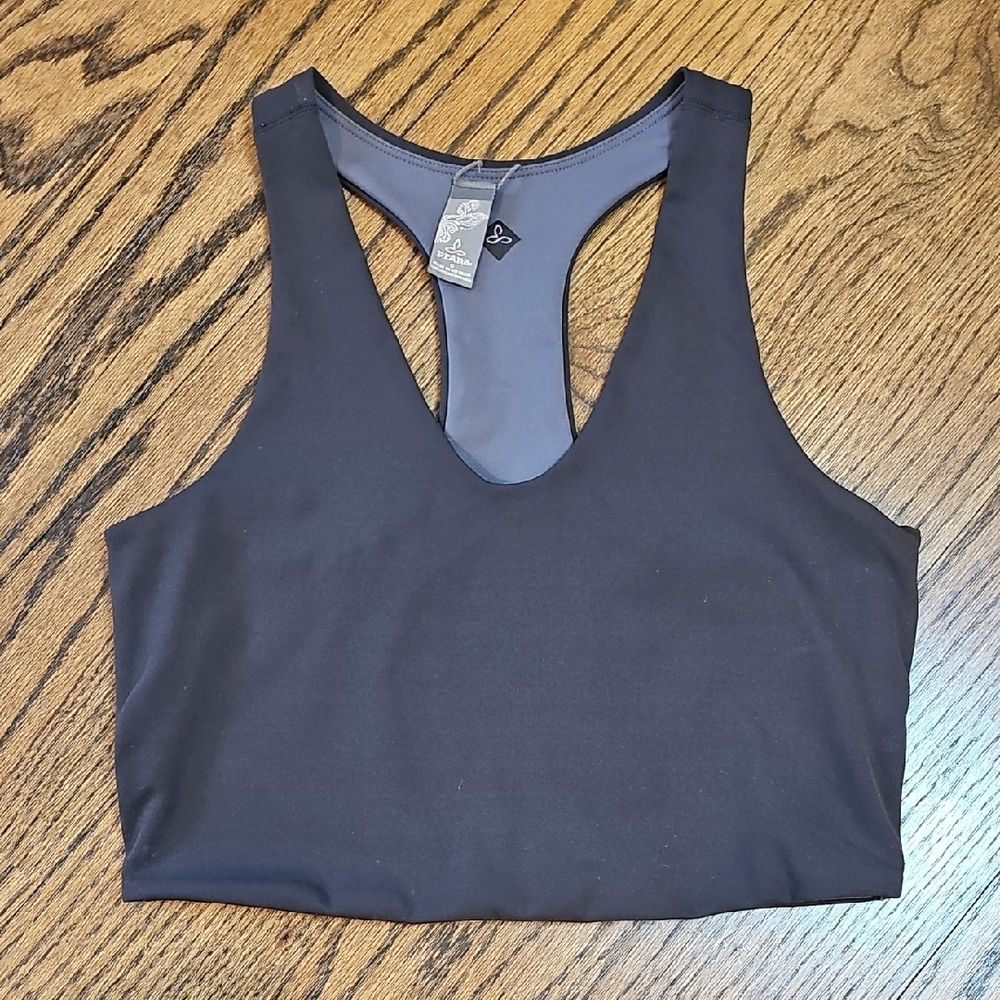 Prana Reversible Black And Charcoal Women's Yoga Top Bra